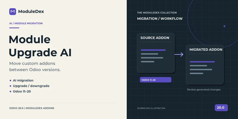Odoo Module Migration AI banner